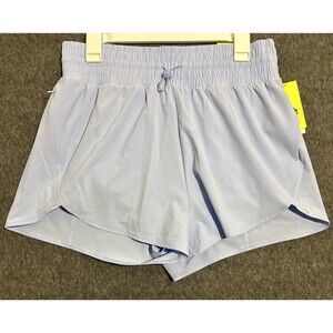 All In Motion Women's Shorts High Rise Woven Inner Liner Blue 3" Inseam Medium